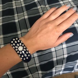 Edie Parker perfect condition navy jewel bangle